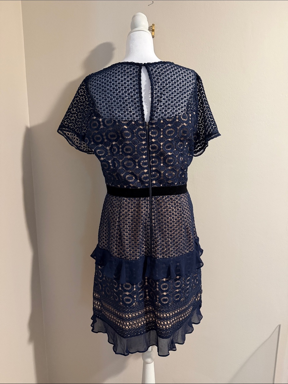 Chelsea28 Black Lace Overlay Mini Dress - Picture 3 of 3